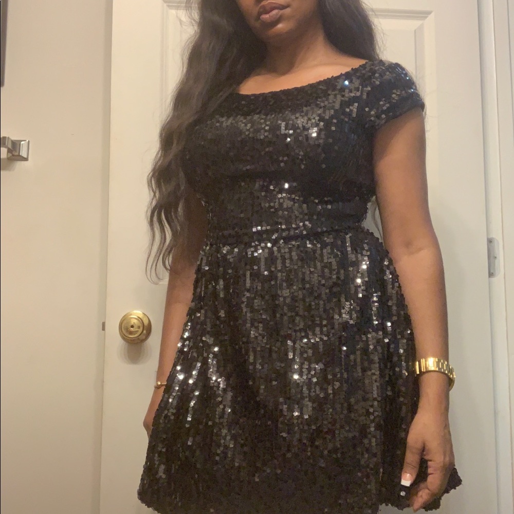 Arden B black sequins dress